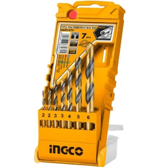 Ingco - Hss Twist Drill Bit Set - (7 Pieces) Ingco - Hss Twist Drill Bit Set - (7 Pieces)