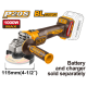 Ingco Cordless Angle Grinder 1000W 20V (Tool Only) Ingco Cordless Angle Grinder 1000W 20V (Tool Only)