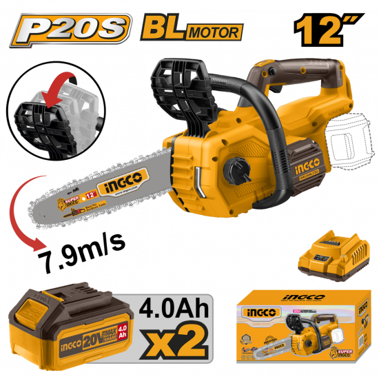Ingco 20V Lithium-Ion Chain Saw 12" Ingco 20V Lithium-Ion Chain Saw 12"