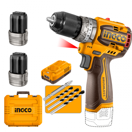 Ingco Cordless Impact Drill 60Nm 16V Kit Ingco Cordless Impact Drill 60Nm 16V Kit