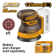 Ingco Cordless Random Orbit Sander 125MM 20V (Tool only) Ingco Cordless Random Orbit Sander 125MM 20V (Tool only)