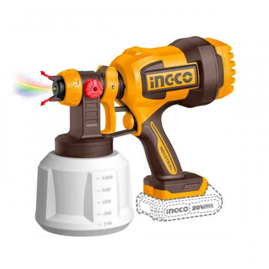 Ingco Cordless Spray Gun 1L 20V (Tool only) Ingco Cordless Spray Gun 1L 20V (Tool only)