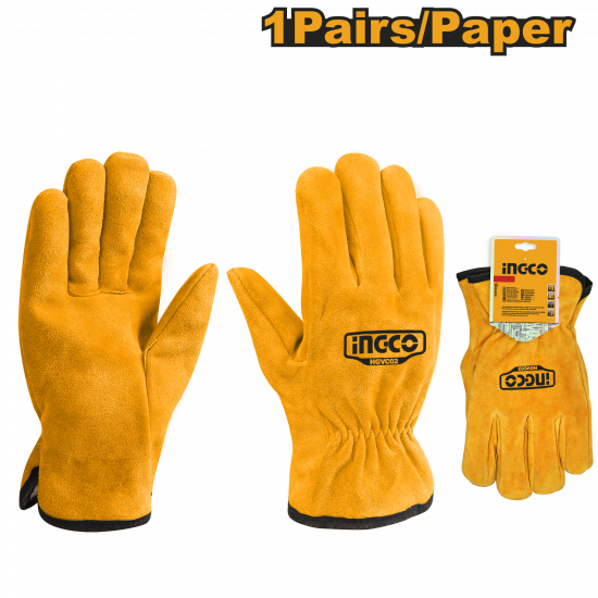 Ingco - Leather Gloves - 10-Inches Ingco - Leather Gloves - 10-Inches