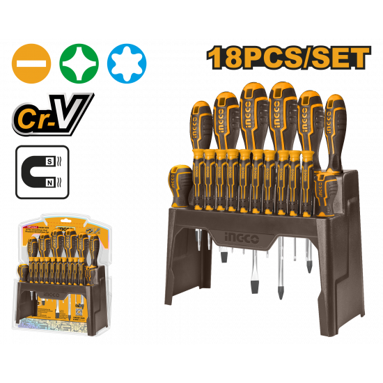 Ingco 18 Piece Screwdriver & Precision Screwdriver Set Ingco 18 Piece Screwdriver & Precision Screwdriver Set