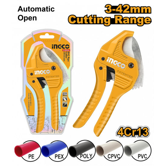 Ingco Auto Pipe Cutter 3mm - 42mm Ingco Auto Pipe Cutter 3mm - 42mm
