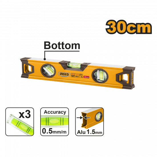 Ingco - Spirit Level - 30Cm Ingco - Spirit Level - 30Cm