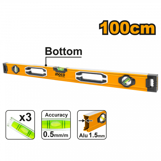 Ingco - Spirit Level - 100Cm Ingco - Spirit Level - 100Cm