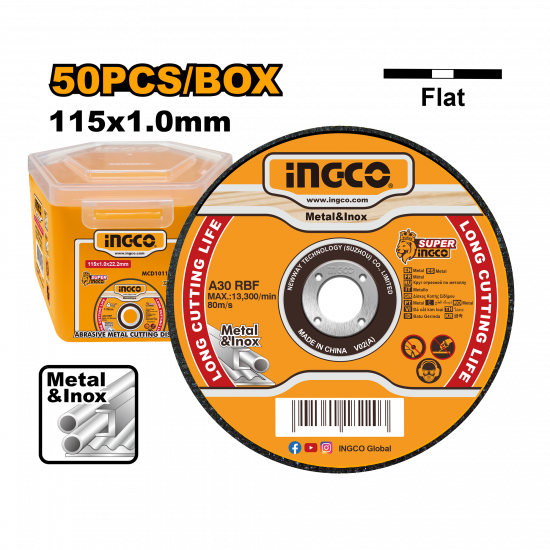 Ingco Disc Cut Steel 115 50Pc Ingco Disc Cut Steel 115 50Pc